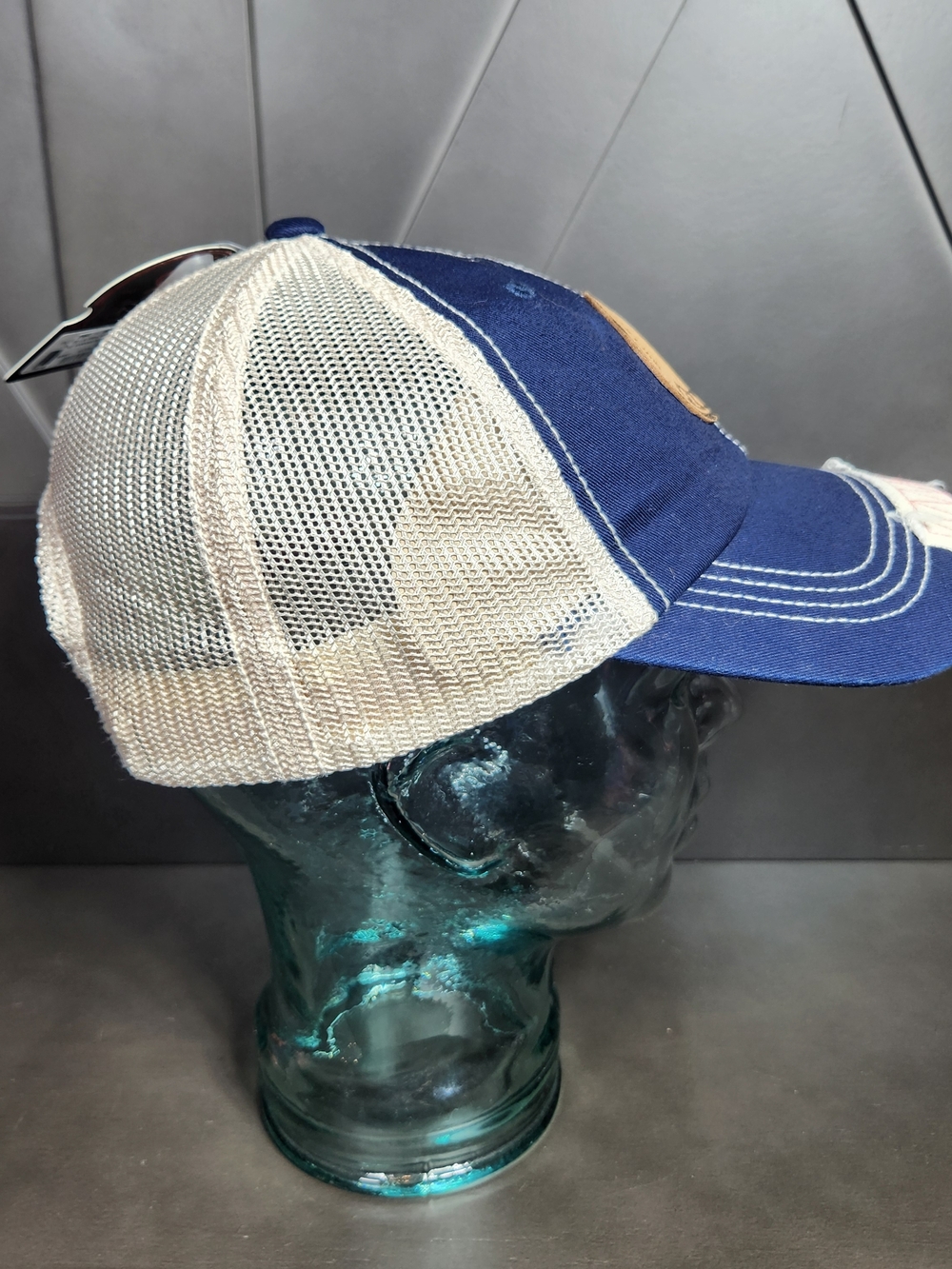 Miramar Beach Florida Navy and Cream Trucker Cap Mesh Adjuatable - Picture 6 of 7
